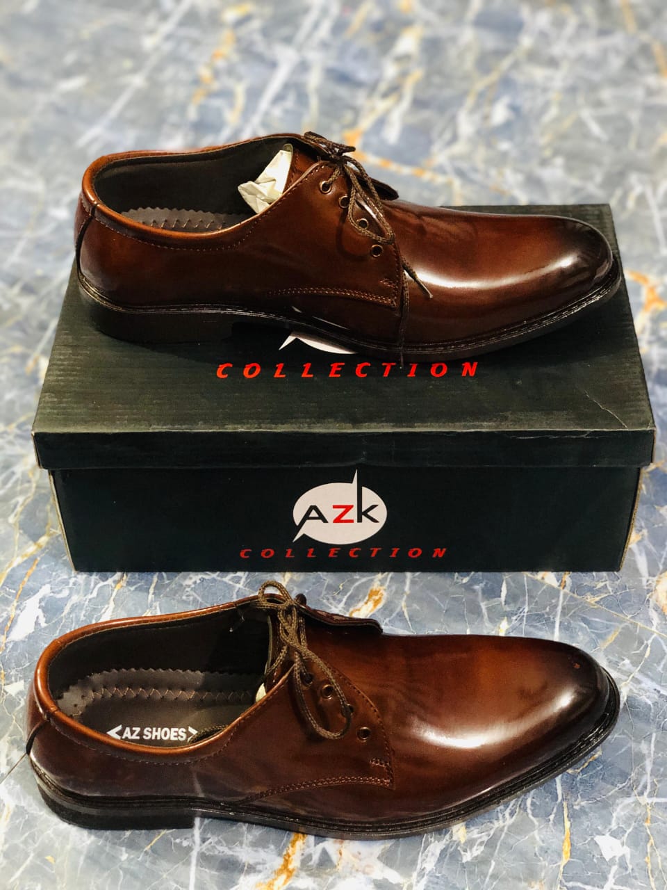 AZK Premium Leather Formal Shoes – Brown